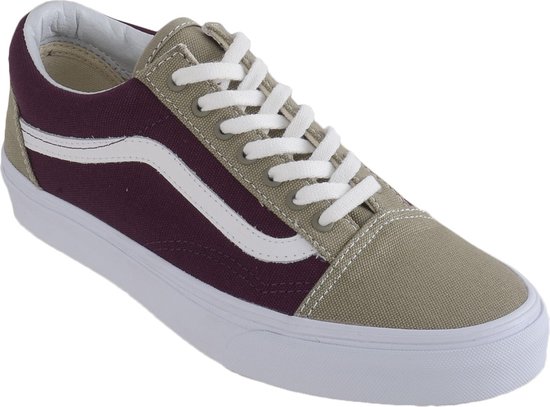Vans Old Skool Sportschoenen - Maat 42 - Unisex - beige/paars/wit | bol.com