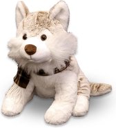 Unique Living Husky Plush - Knuffeldier - 32 cm - Bruin