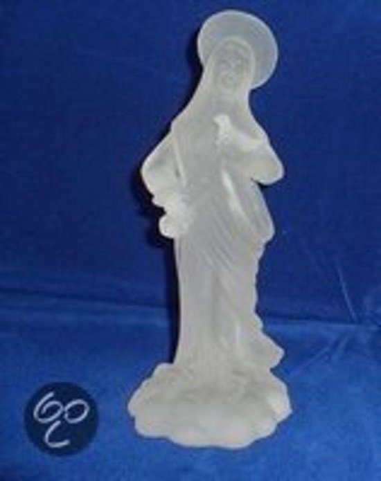 Statue de Marie avec pigeon en cristal