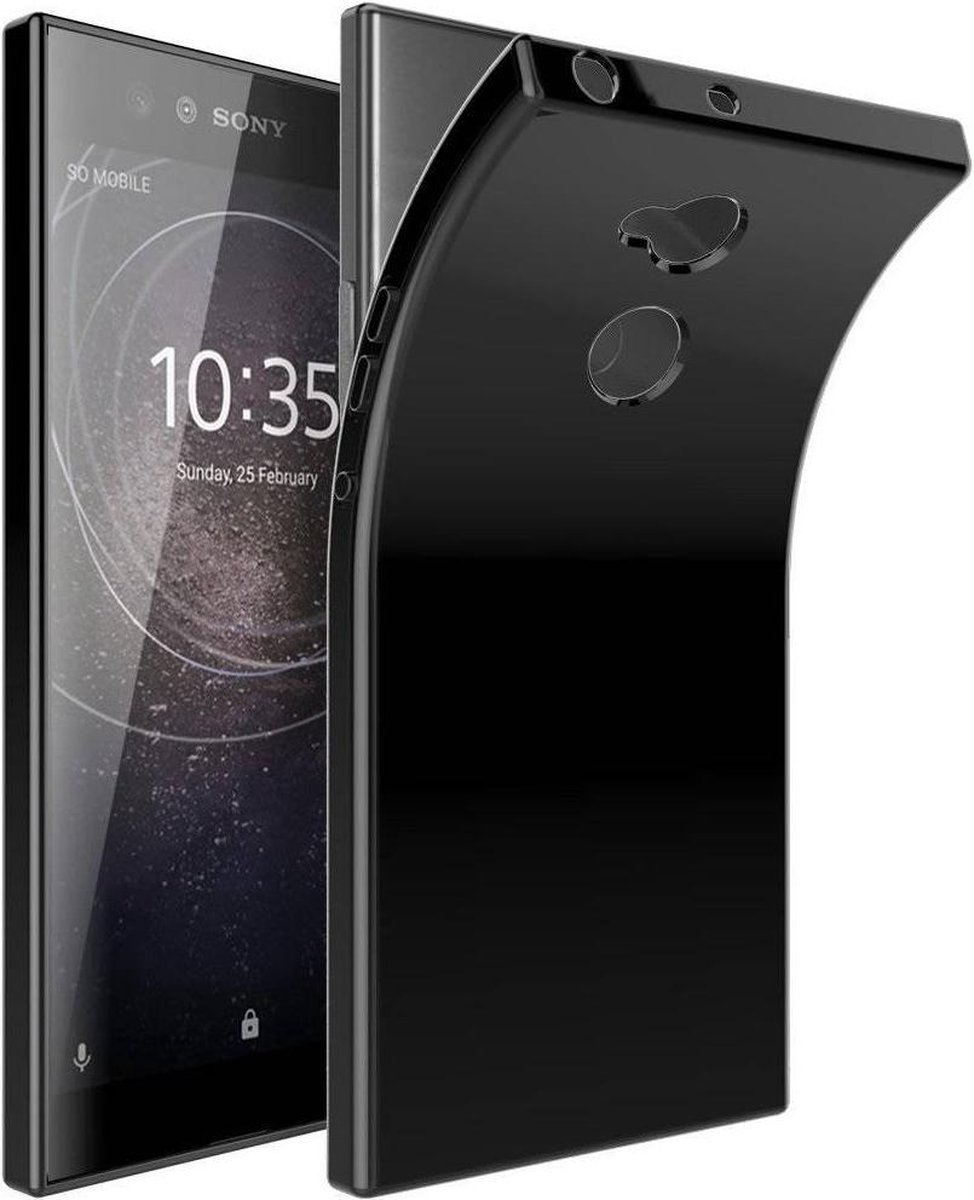 Zwart TPU Siliconen Case Hoesje Geschikt voor Sony Xperia XA2 Ultra