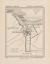 Historische kaart, plattegrond van gemeente Brouwershaven in Zeeland uit 1867 door Kuyper van Kaartcadeau.com