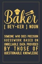 Baker [ bey-ker ] Noun