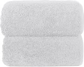 Graccioza Long Double Loop handdoek met fraai afgewerkte dubbel gestikte katoenen rand 70x140cm - wit