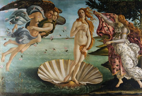 Poster in - De Geboorte van Venus - Sandro Botticelli - Large 50x70 - Renaissance Kunst