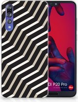 Huawei P20 Pro TPU Hoesje Abstract Zwart en Wit