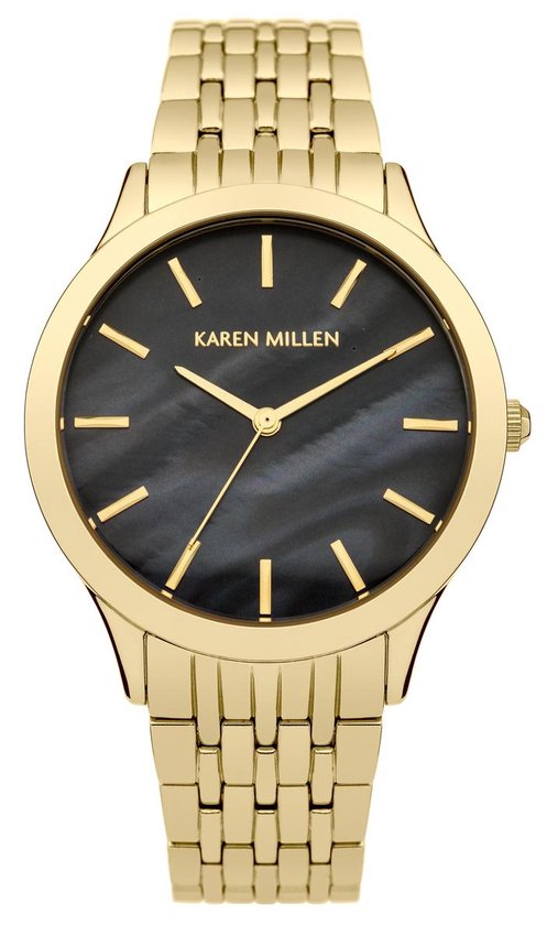 Karen Millen KM106BGM - Horloge - 36mm - Goudkleurig | bol.com