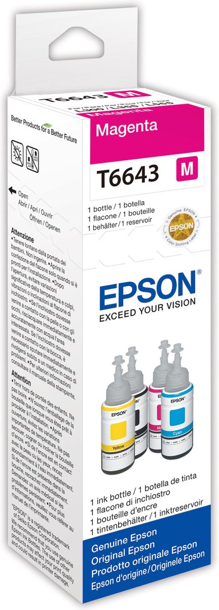 Epson T6643 magenta inktfles 70 ml
