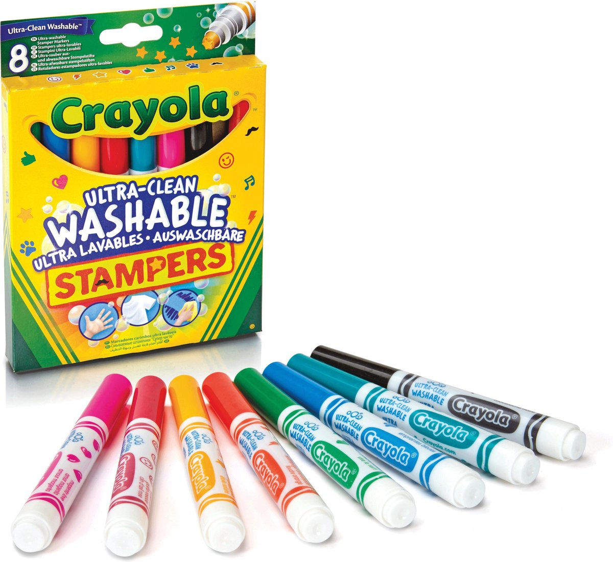 Crayola Mini Kids 8 Feutres à pointes rondes