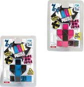 Clown Magic Puzzle 3d 24 Dlg Blauw + Puzzle 3d 24 Dlg Roze