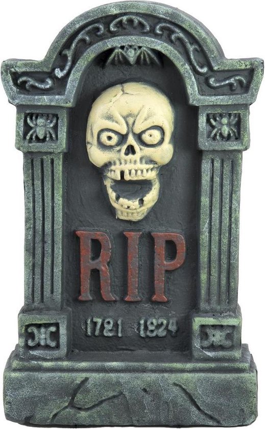 Europalms - Halloween - Decoratie - Versiering - Accesoires - grafsteen met  schedel 56cm | bol.com