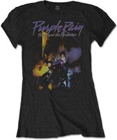 Prince Dames Tshirt -M- Purple Rain Zwart