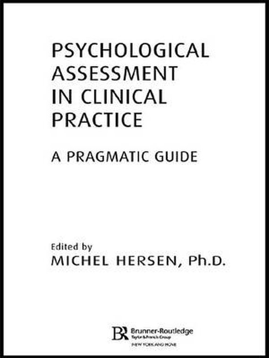 Psychological Assessment in Clinical Practice - cover