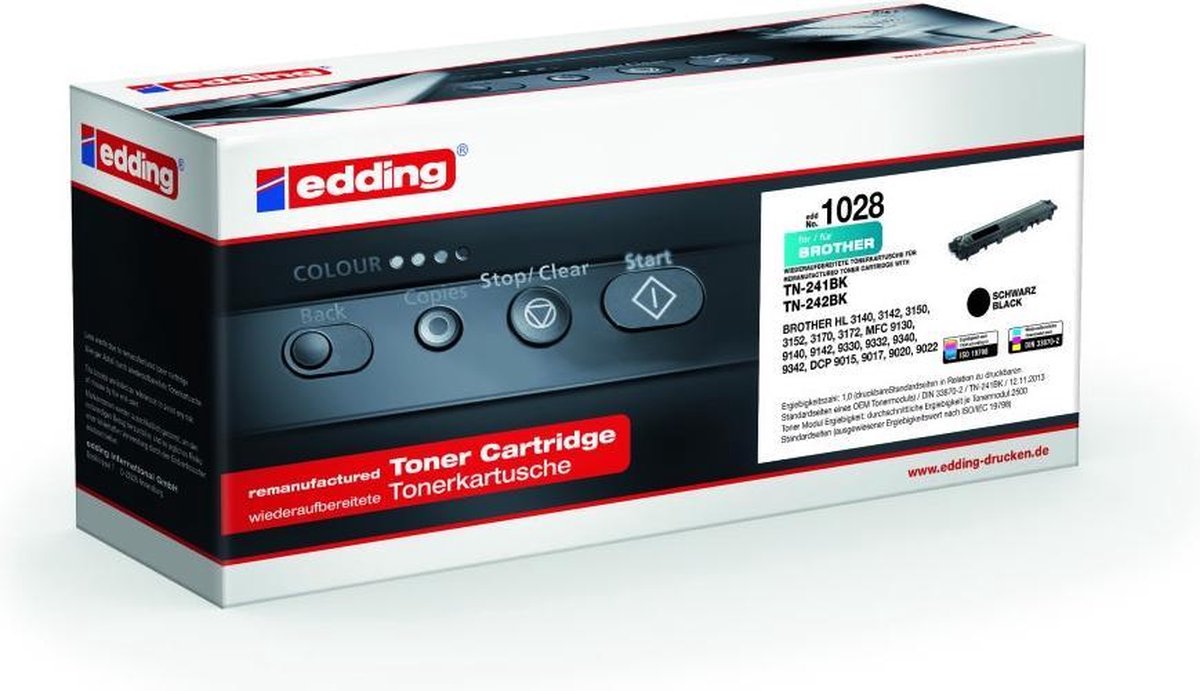 Edding Toner vervangt Brother TN-241BK Compatibel Zwart 2500 bladzijden edding 1028 18-1028