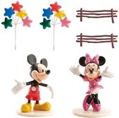 DEKORA - Mickey en Minnie taartdecoratie set - Decoratie > Taartdecoraties