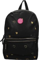 Milky Kiss Golden Hearts Kinderrugzak Vrouwen - Zwart - 34 cm hoog met bekerhouder