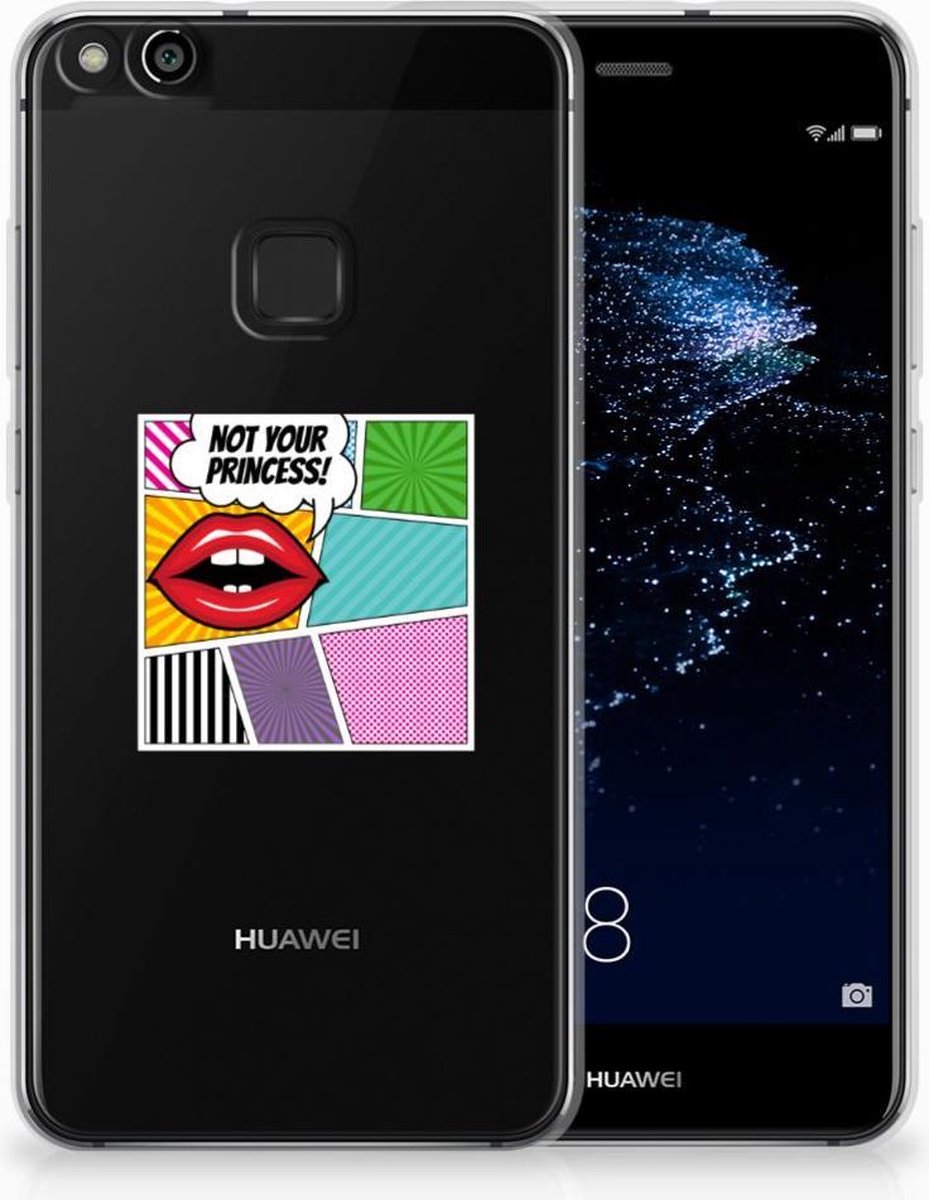 Back Cover voor Huawei P10 Lite Silicone Back Cover Popart Princess