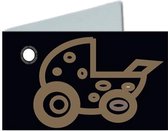 32 naamkaartjes wieg zwart