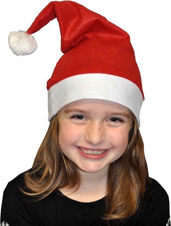 Cratone 12Pcs Bonnet de Noël Rouge pour Enfants Bonnets de Noel Chapeaux Noël Bonnet de Père Mère Santa avec Serre-têtes pour Enfant 