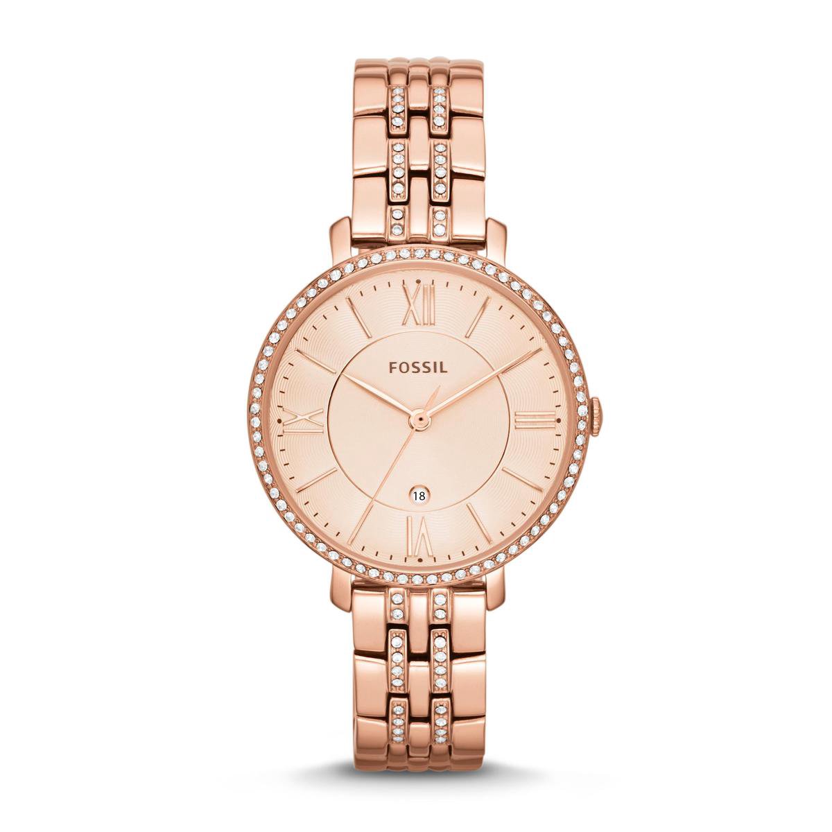 Fossil Jacqueline ES3546 Dameshorloge 36 mm - Rosékleurig