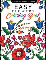 Easy Flowers Coloring Book