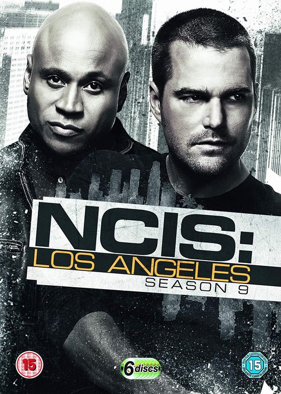 NCIS: Los Angeles - Seizoen 9 met LL Cool J en Chris O'Donnell. "NCIS: LOS ANGELES SEASON 9" op de voorkant.