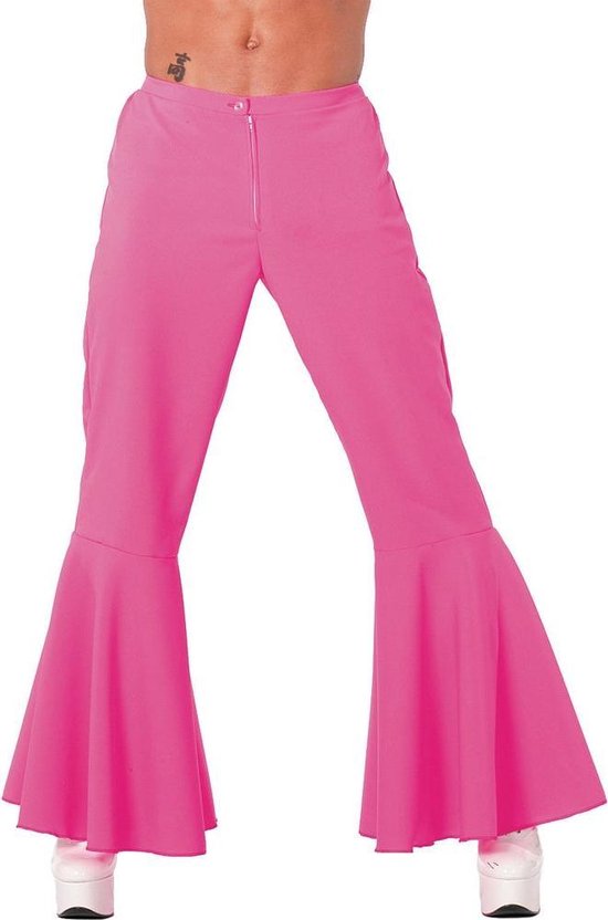 Hippie broek bi-stretch roze man Maat 50 | bol.com