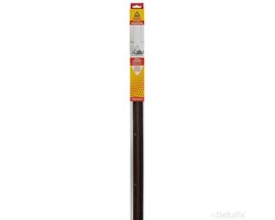 Tochtstrip.110cm. lang. Dorpelstrip met borstel schroefbaar bruin kunststof 1.10m x 40 mm x 20 mm. Deltafix.