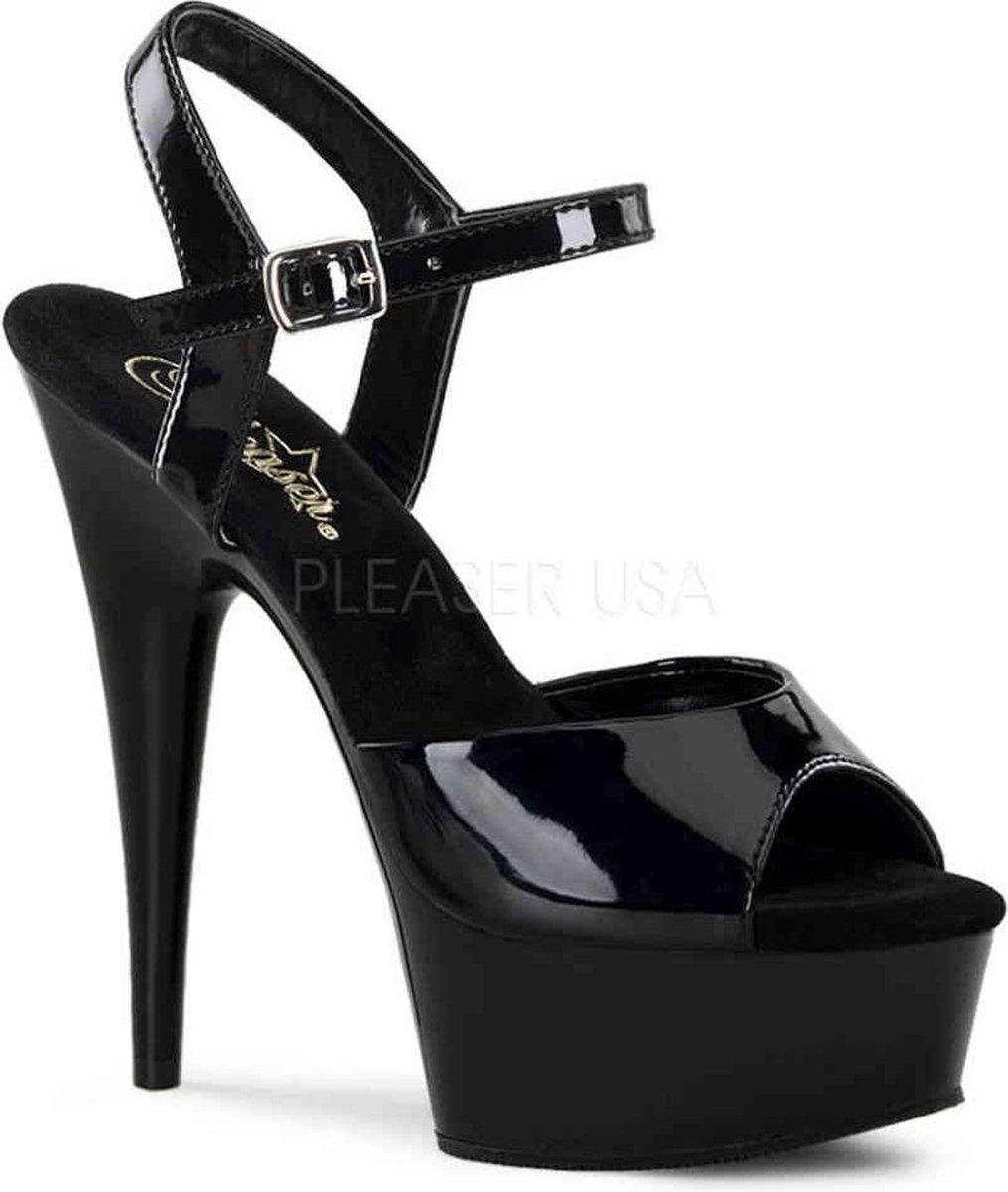EU 42,5 = US 12 | DELIGHT-609 | 6 Heel, 1 3/4 PF Ankle Strap Sandal