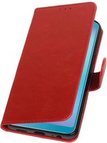 Rood Pull-Up Booktype Hoesje voor Samsung Galaxy A6s