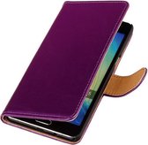 PU Leder Lila Cover Samsung Galaxy A3 - Book Case Wallet Cover Hoesjes