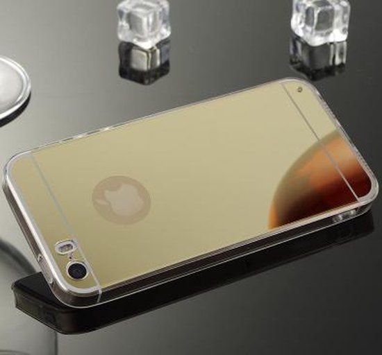 Beyond Isoleren zout Siliconen Spiegel cover voor de Apple Iphone 5 / 5S / SE (Goud) | bol.com