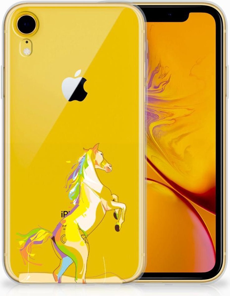 Apple iPhone Xr Telefoonhoesje met Naam Horse Color