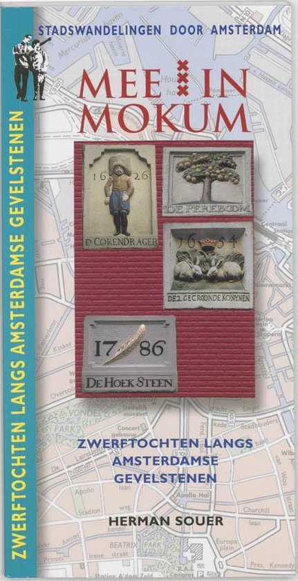 Cover van het boek 'Zwerftochten langs Amsterdamse gevelstenen' van Herman Souer