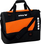 Erima Sporttas Club 5 Line Zwart/ Oranje Maat L