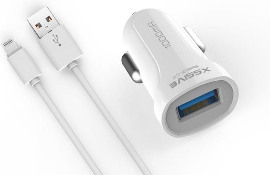 bol.com | Xssive USB Autolader voor iPhone 6 of iPhone 6s met Lightning  Kabel 1000mA