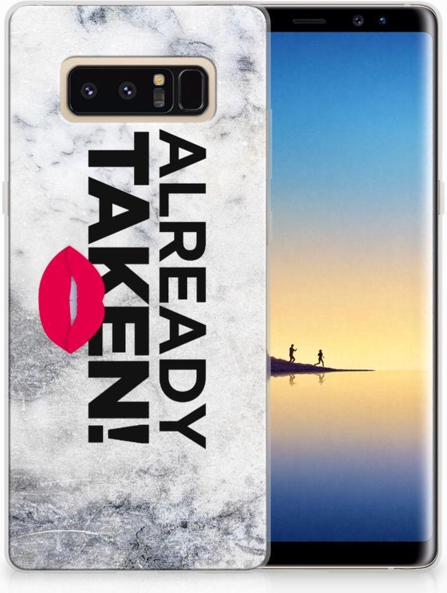 Samsung Galaxy Note 8 Siliconen hoesje met naam Already Taken White
