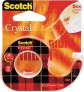36x Scotch Plakband Crystal 19mmx7,5 m, blister met 1 afroller met 1 rolletje