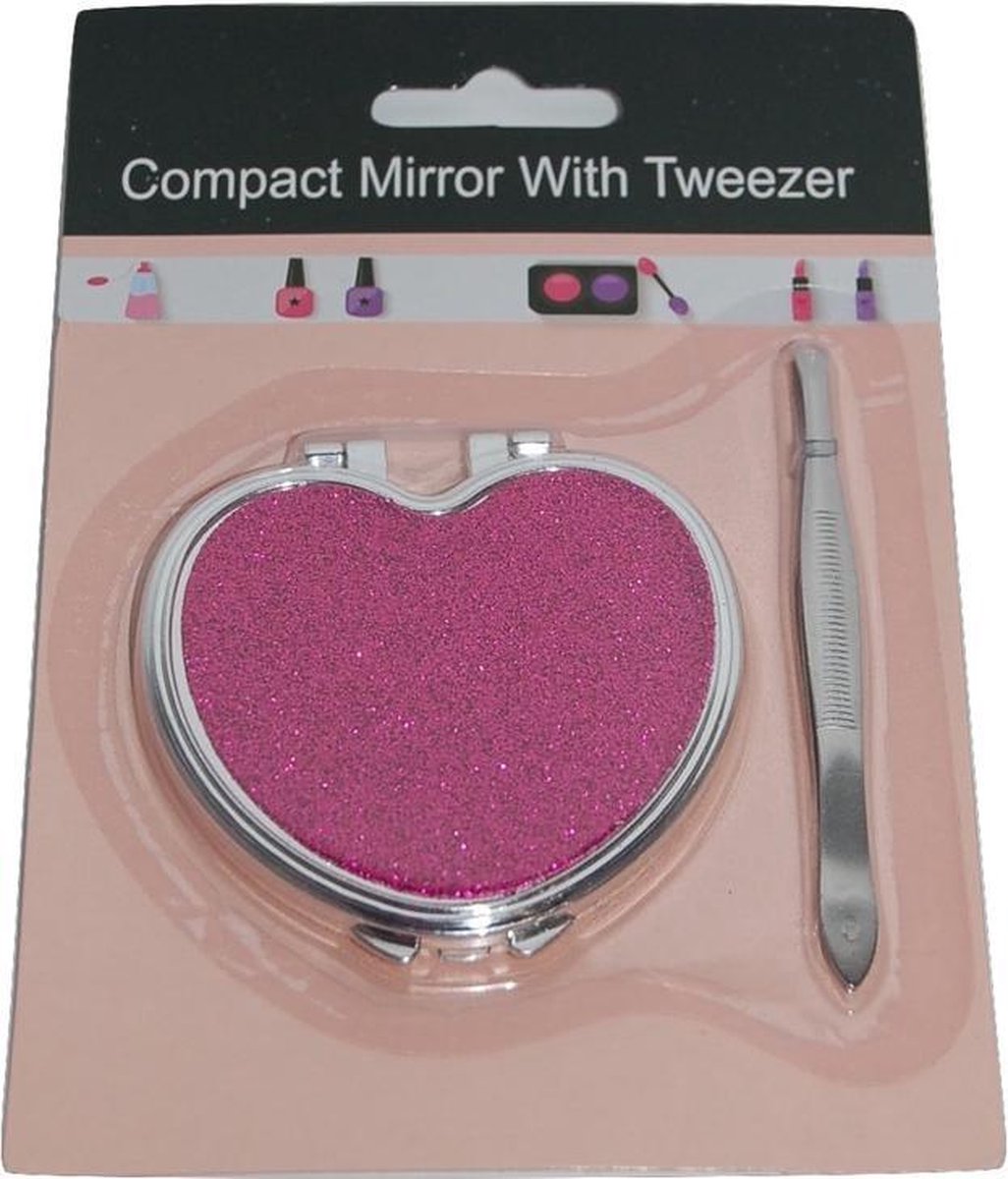Goedkoopste make-up spiegel - spiegel met pincet - inklapbare spiegel