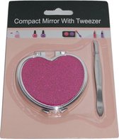 make-up spiegel -  spiegel met pincet -  inklapbare spiegel