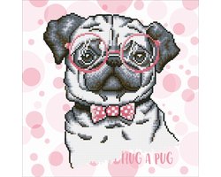 Hug A Pug Diamond Dotz 43x43 cm