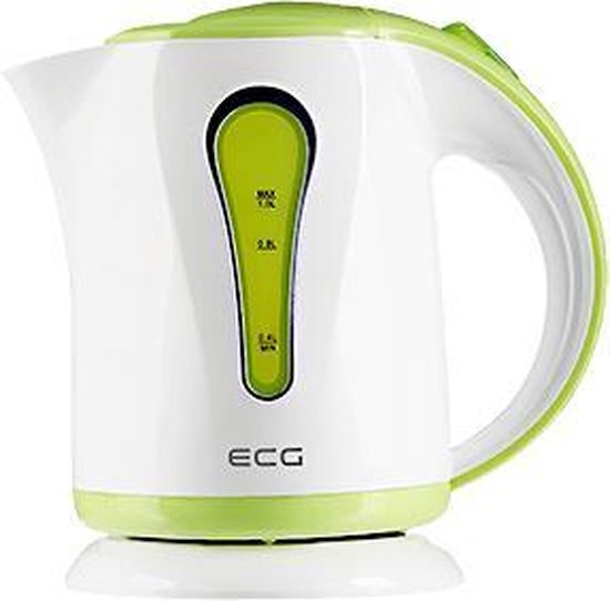 Electro Center waterkoker, 1 liter, kunststof, wit - lichtgroen