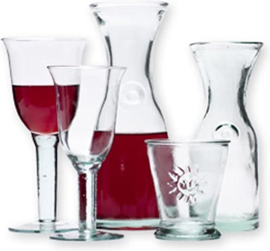 6 glazen van gerecycled glas | bol.com