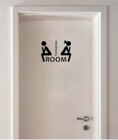 WC sticker - Thinking Room |Muursticker / deursticker Grappige toilet sticker voor uw WC/ Toilet Deur.