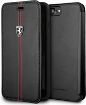 iPhone 8 Plus/7 Plus/6s Plus/6 Plus hoesje - Ferrari - Zwart - Leer