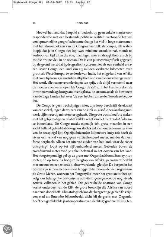 Page texte décrivant la géographie du Congo.