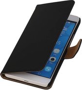 Huawei Honor 7 Effen Zwart Bookstyle Wallet Hoesje - Cover Case Hoes
