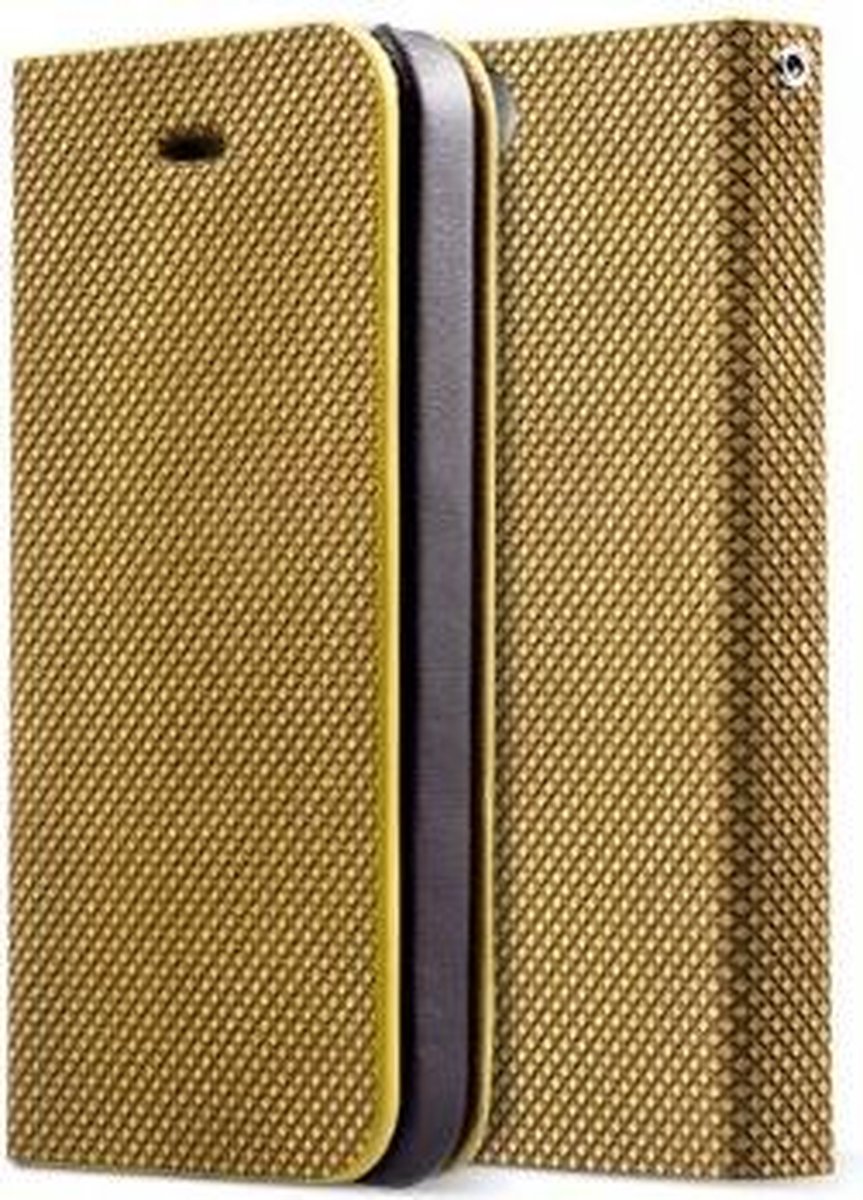 Zenus hoesje voor iPhone 5/5S Prestige Pixel Leather Diary - Geel