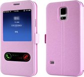S-View Cover voor de Galaxy S5 met Magneet Sluiting – Pink
