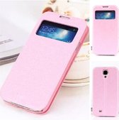 Galaxy S4 S-View Cover Zijde Patroon – Pink