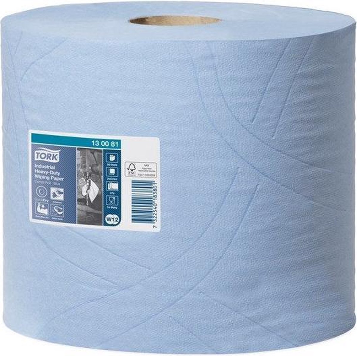 Goedkoopste Tork Industrial Heavy-Duty Combi Rol Poetspapier 3-laags Blauw W1/W2